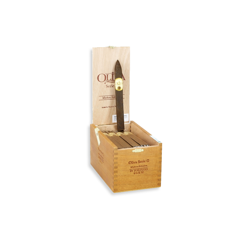 Alternative view of Oliva Serie G Maduro torpedo (24) 6 1/2 x 52